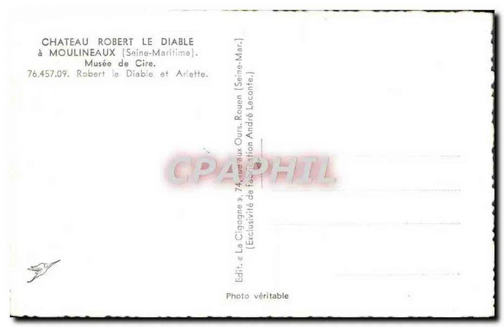 Robert o Diabo — cena do museu de cera — Edição André Laconte - Verso