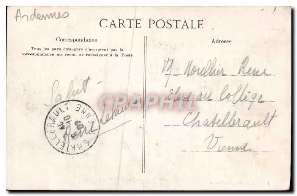 Mézîères — Die Steinbrücke und der Staudamm — g. édit. Charleville - Rückseite
