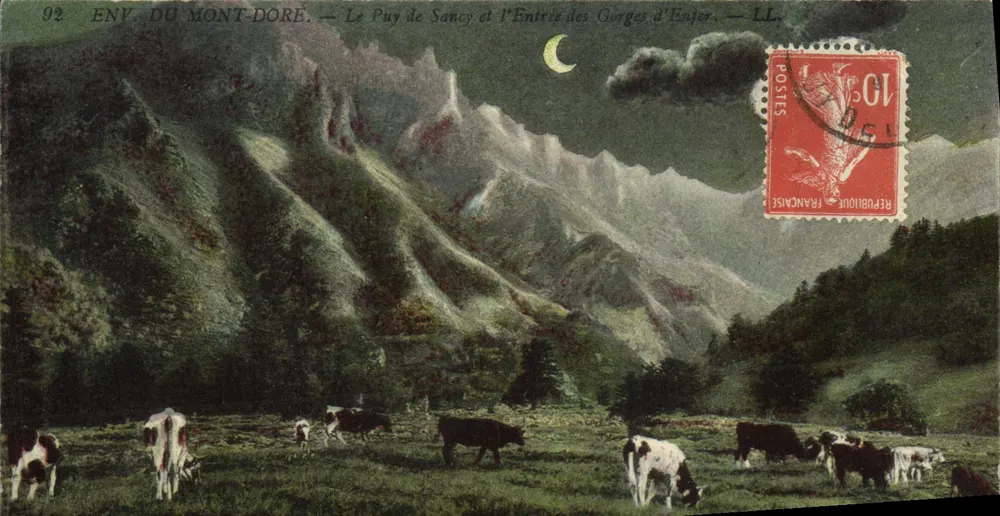 Ansicht von Mont-Dore — Puy de Sancy und Eingang zu den Enjor Schluchten — LL - Vorderseite