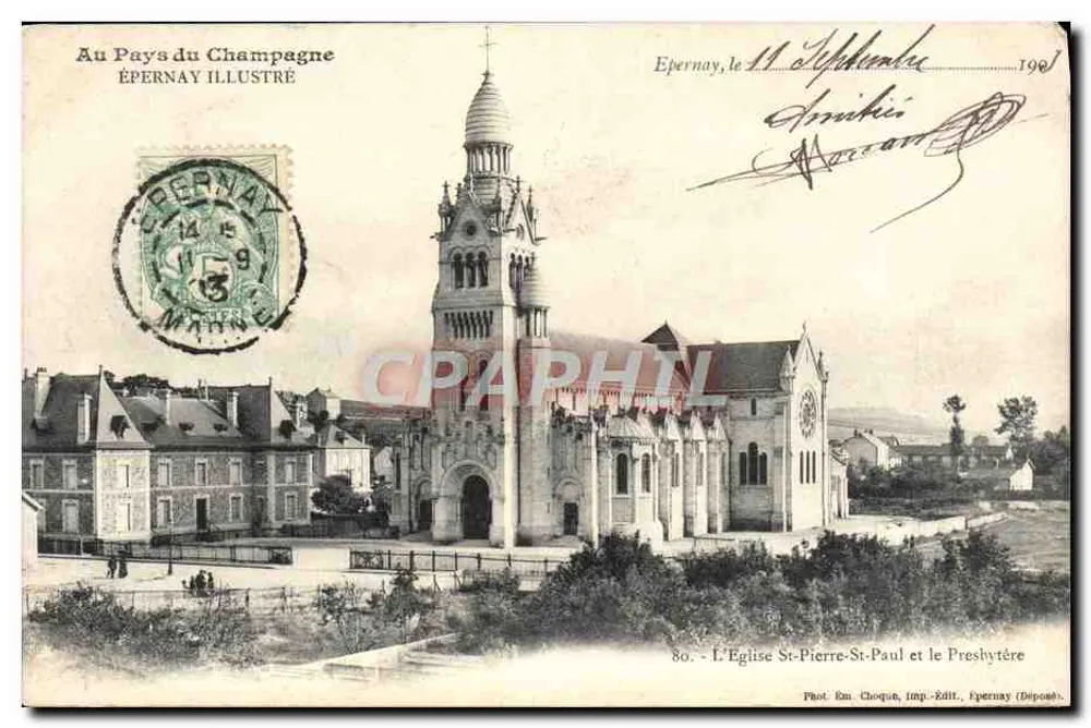 Épernay — Kirche Saint-Pierre-Saint-Paul und das Presbyterium — Épernay Illustré, n°80 - Vorderseite