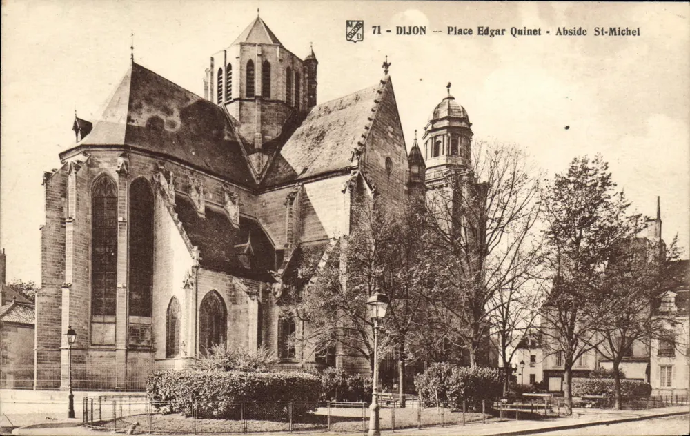 Dijon — Place Edgar Quinet — Abside Saint-Michel - Frente