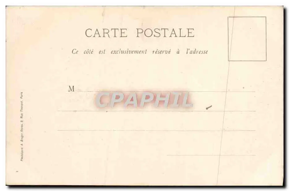 Evreux — Prefeitura — editor A. Bréger (Noua, 5 Rue Taconni, Paris) - Verso