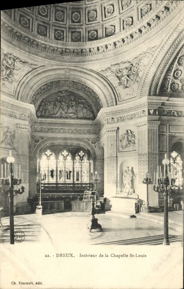 DREUX — Innenansicht der Kapelle St-Louis — Ch. Foucault, Verlag - Vorderseite