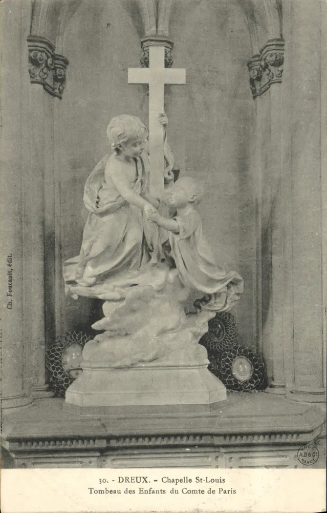 Grab der Kinder des Grafen von Paris — Kapelle Saint-Louis — Ch. Dreux, Verlag - Vorderseite