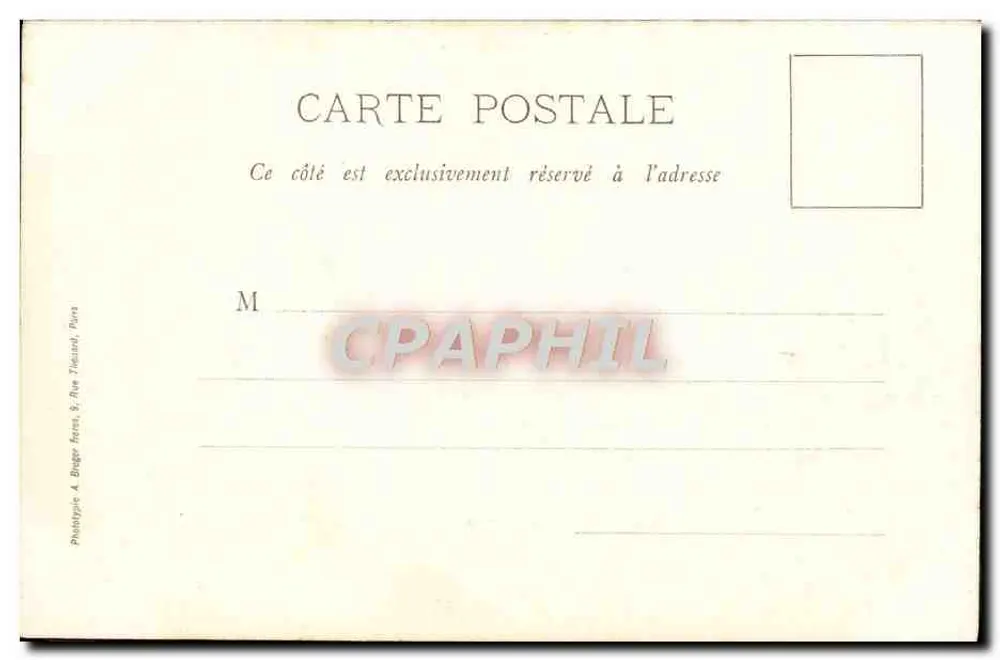 Evreux — Colégio Santo Francisco — Fototipia A. Bruger, Paris - Verso