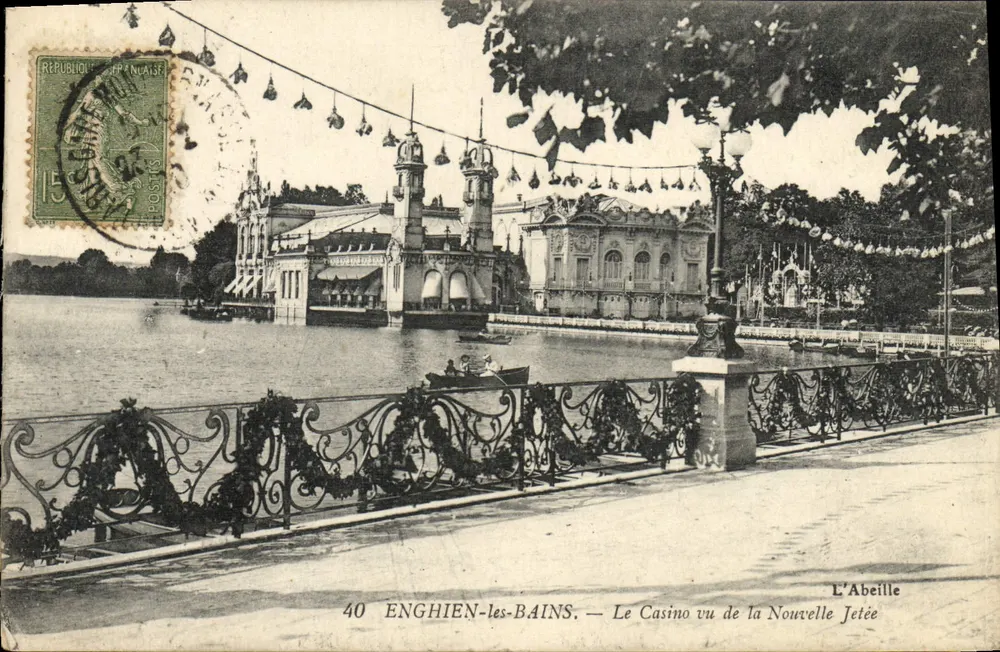 Enghien-les-Bains — Das Casino von der neuen Mole aus — L'Abeille - Vorderseite