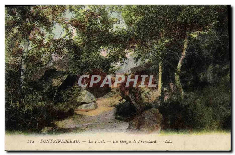 Fontainebleau — Die Wald — Die Franchard Schlucht — LL. — Nr. 214 - Vorderseite