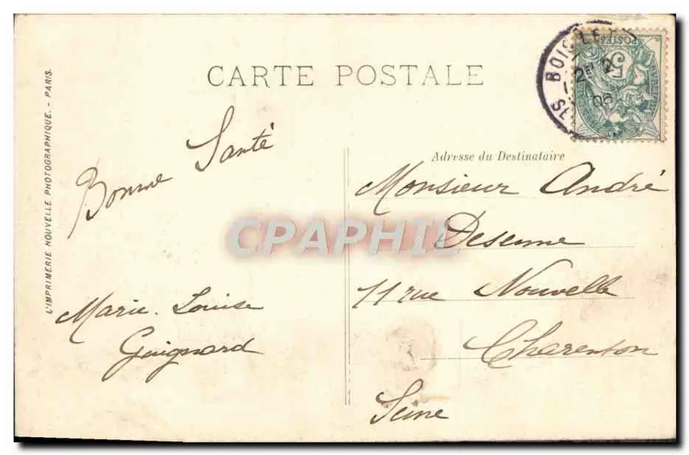 Fontainebleau - Die Wälder - Der Adlerhorst - LL. - N°184 - Rückseite