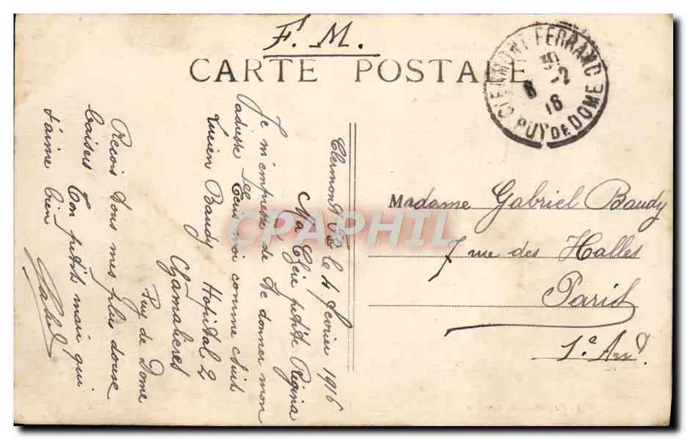 Moulins — Das Rathaus und die Sparkasse — Französische Verwaltungs-Gesellschaft, Verlag Raquet, Nr. 2 - Rückseite