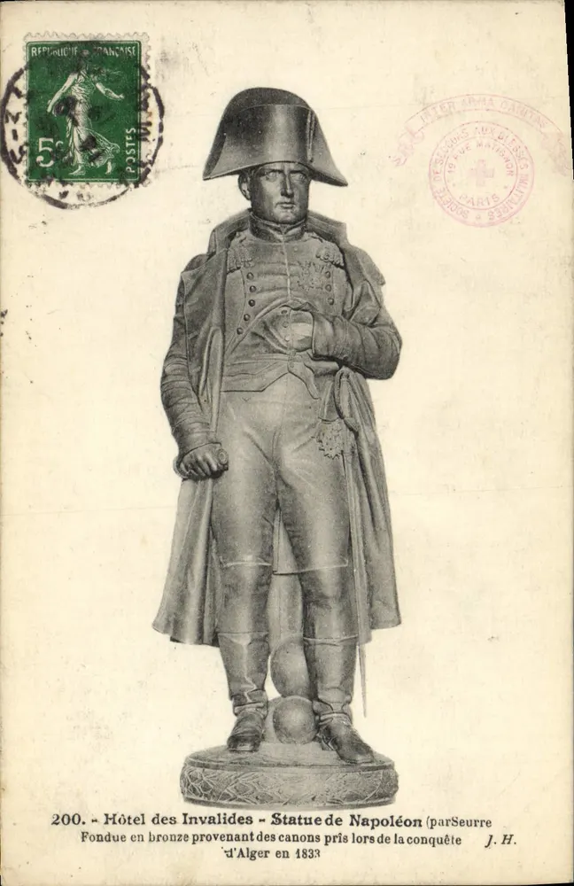 Hôtel des Invalides — Estátua de Napoleão — J.H. editor - Frente