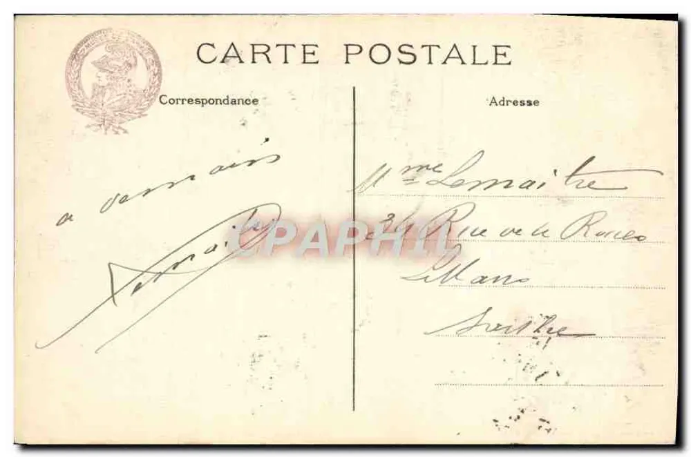 Hôtel des Invalides — Estátua de Napoleão — J.H. editor - Verso