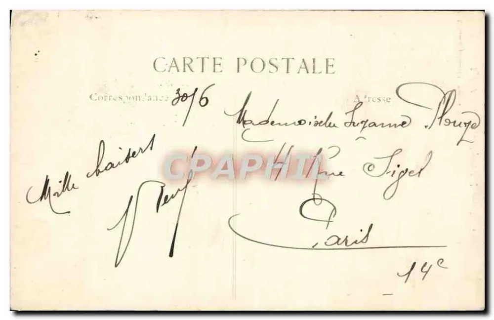 Amiens — Lycée de Meninas — L. Caron, foto-editora, Amiens - Verso