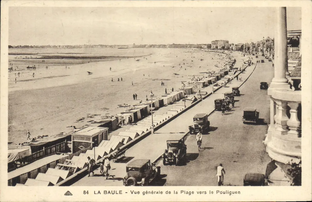 La Baule - Allgemeiner Blick auf den Strand in Richtung Pouliguen — Verleger A. P. (n° 84) - Vorderseite