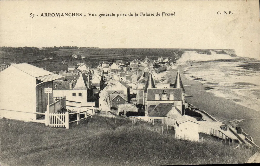Arromanches — Allgemeiner Blick von den Fresné-Klippen — C.P.B. - Vorderseite