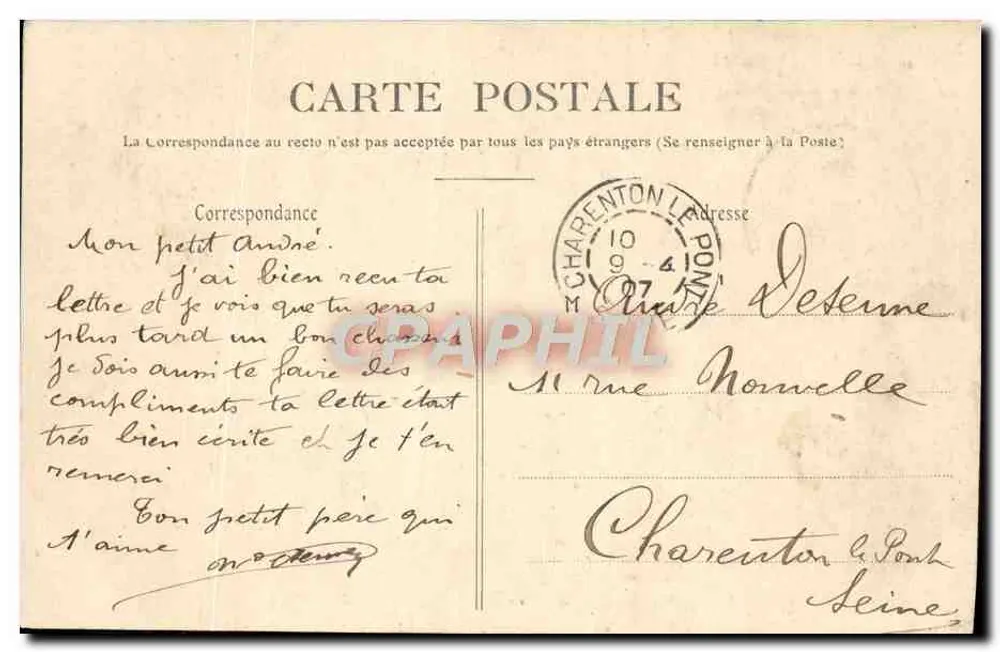 Reims — A Praça-Royal — editor Héroult, n°14 - Verso