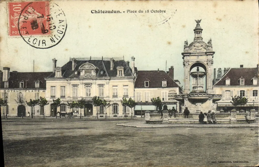 Châteaudun - Praça do 18 de Outubro — imp. Lassèdast, Châteaudun - Frente