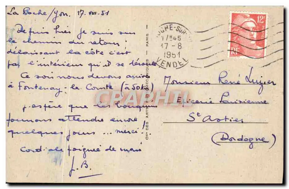 La Roche-sur-Yon — A Prefeitura — ND.8 - Verso