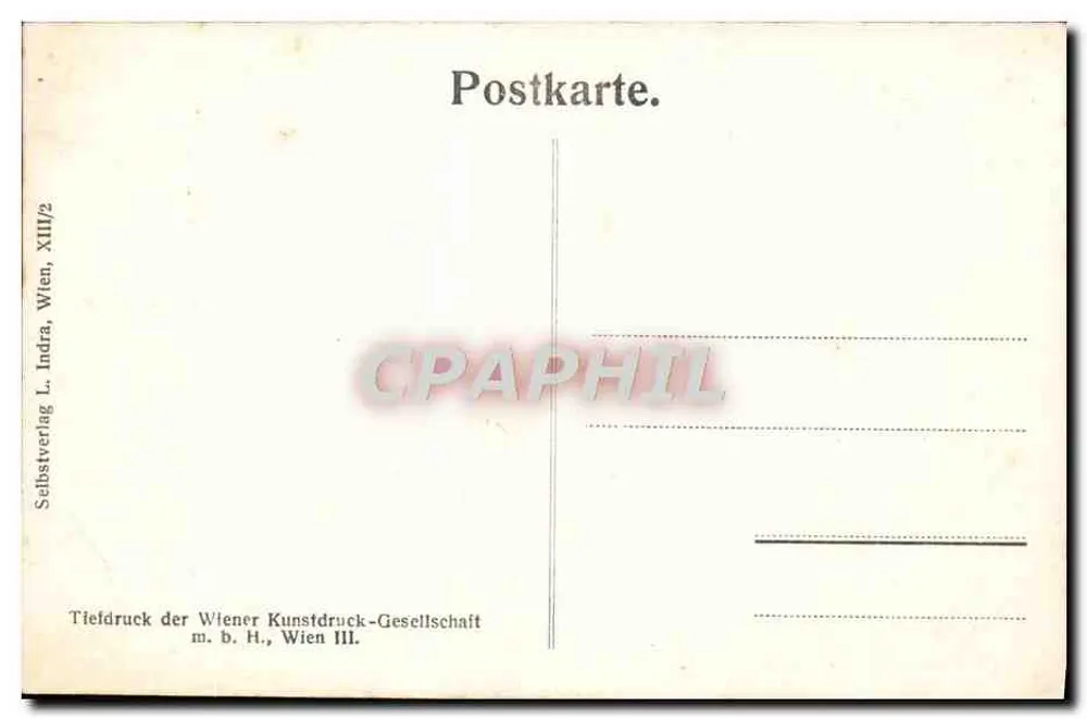 Vestibül (Ostseite) — Hercules tötet den Löwen — Serie II, Karte n°10 - Rückseite