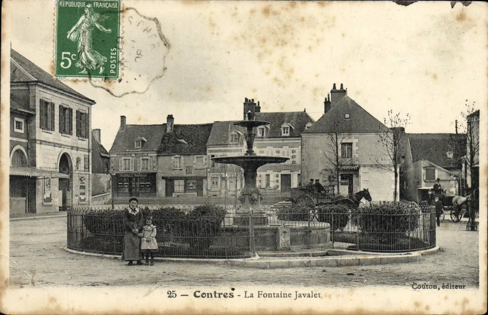 Contres - Fontanna Javallet — wydawca Coutton, nr 25 - Awers