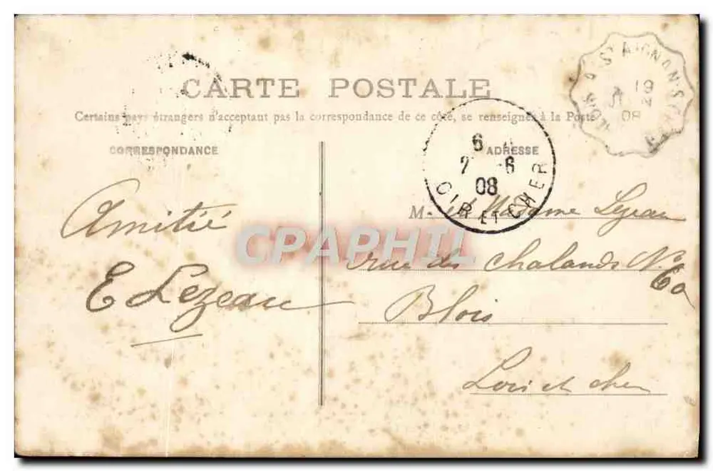 Contres - Fontanna Javallet — wydawca Coutton, nr 25 - Rewers