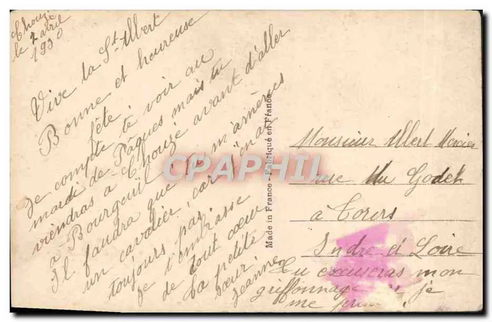 Junge Frau in glitzerndem Kleid — mit Rosenstrauß — Verlag Léo, Paris, Nr. 1615 - Rückseite