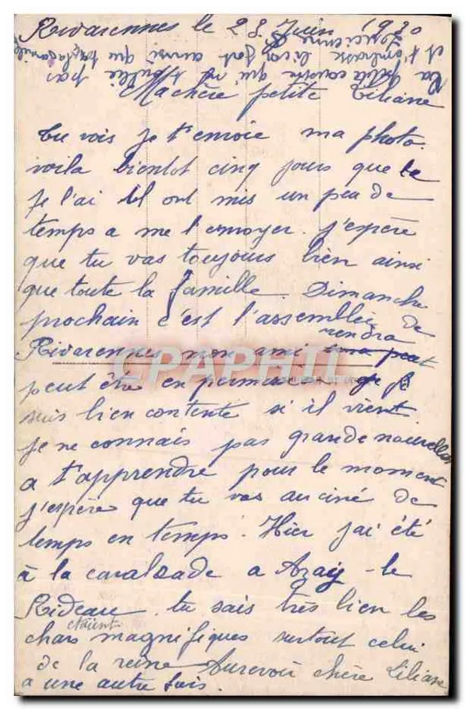 Liebendes Paar unter einem Baum — P.C. Paris n°2973 - Rückseite