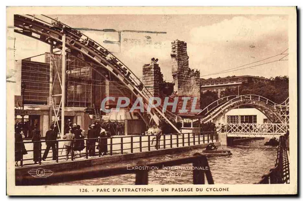 Internationale Ausstellung Paris 1937 — Vergnügungspark - Ein Durchgang des Wirbelsturms - Vorderseite