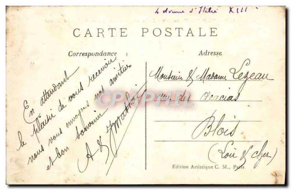 Paris - Panorama der Seine - Ansicht vom Notre-Dame - C.M. n°145 - Rückseite