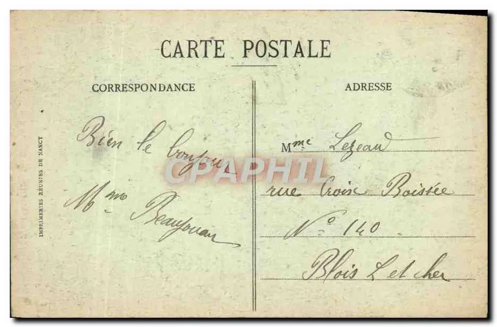 Paris — O Domo dos Inválidos — Paris - Verso