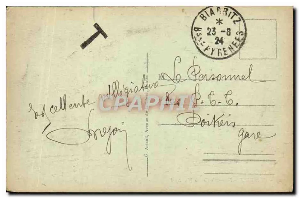 Biarritz — Devant le Casino Municipal — éditeur non visible, n° 20 - Verso