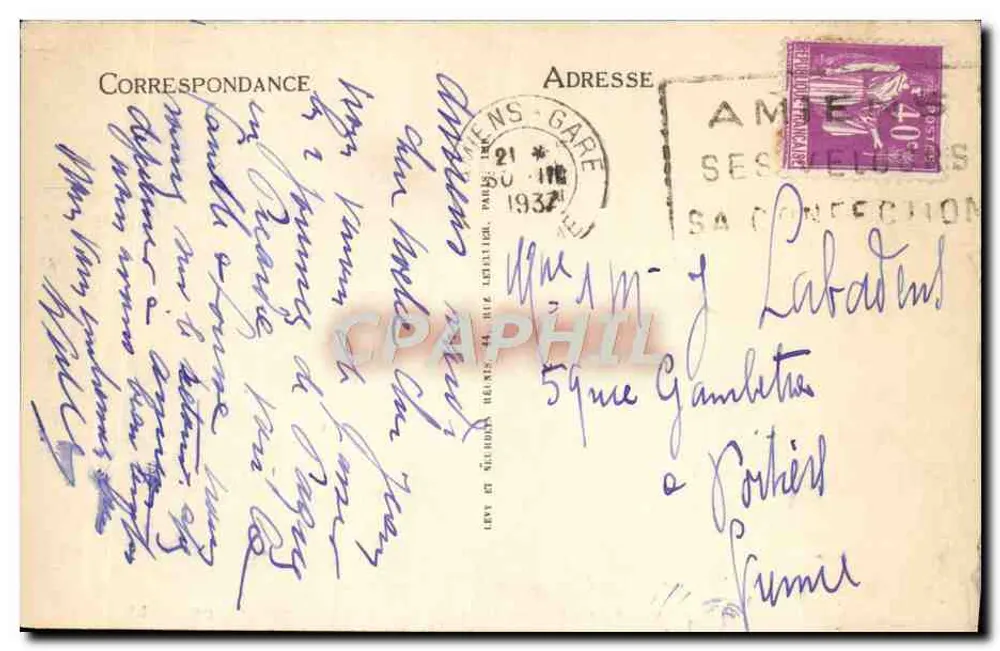 Amiens — Monument aux Morts (Albert Roze, escultor) - Verso