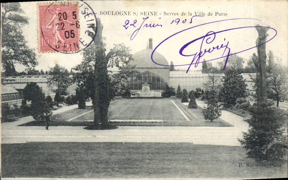 Serres de la Ville de Paris — Boulogne-sur-Seine — P. Marimouse, Paris - Vorderseite
