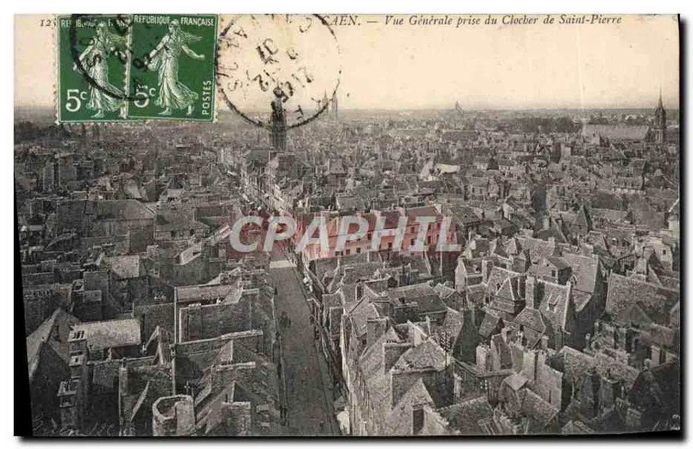 Caen — Allgemeiner Blick vom Turm der Kirche Saint-Pierre aus — Verlag unbekannt - Vorderseite