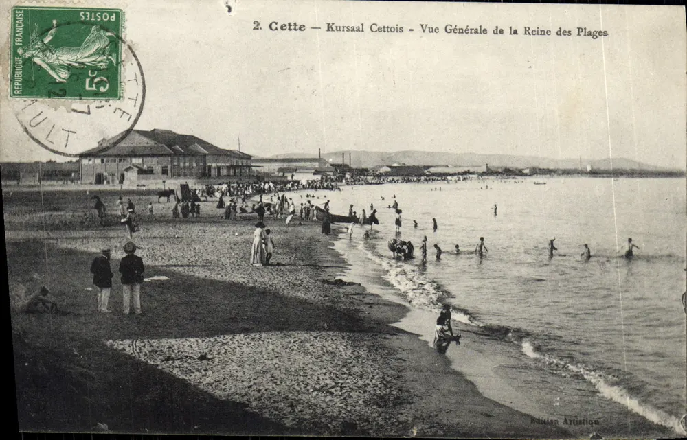 Cette — Kursaal Cettois — Allgemeiner Blick auf die Königin der Strände — Künstlerische Ausgabe - Vorderseite