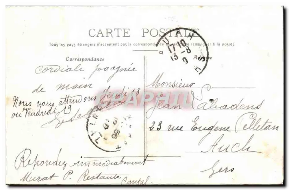 Murat — As margens do Allagnon — O Cantal pitoresco, n°582 - Verso