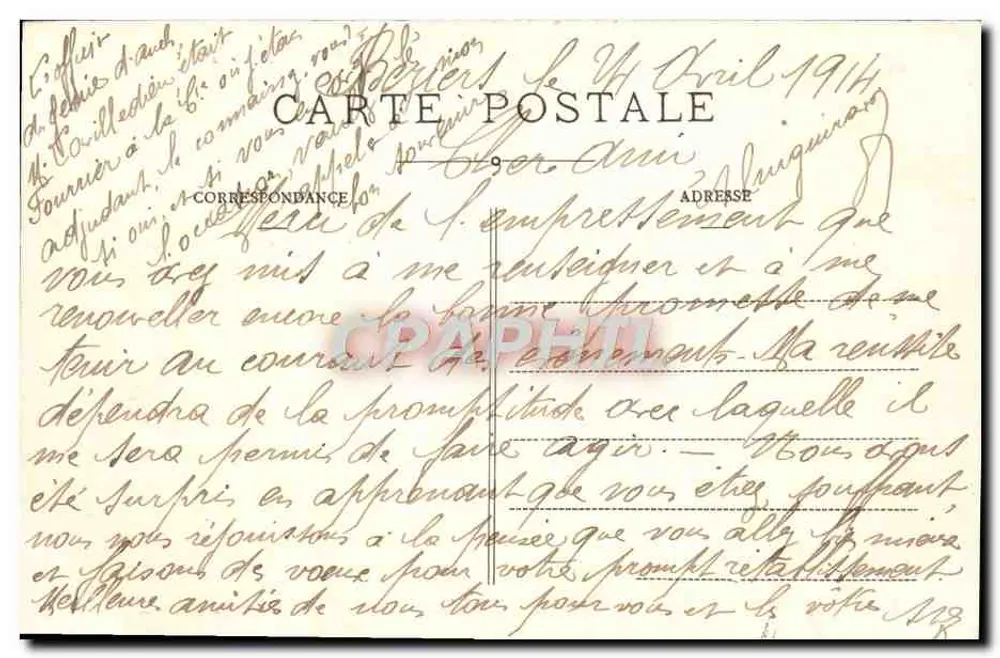 Béziers — A Banca da França — M. Pors, fot. - Verso