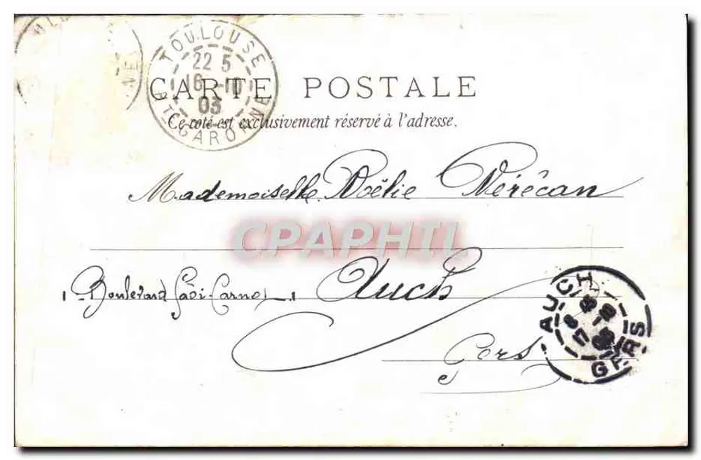 Toulouse — Der Pont-de-Pierre oder der Pont-Neuf — anonymer Verleger, Seriennummer nicht sichtbar - Rückseite