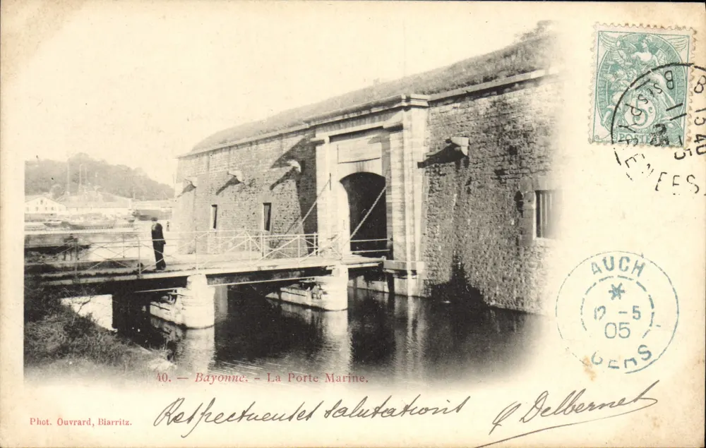 Bayonne — La Porte Marine — Fot. Ouvrard, Biarritz - Recto