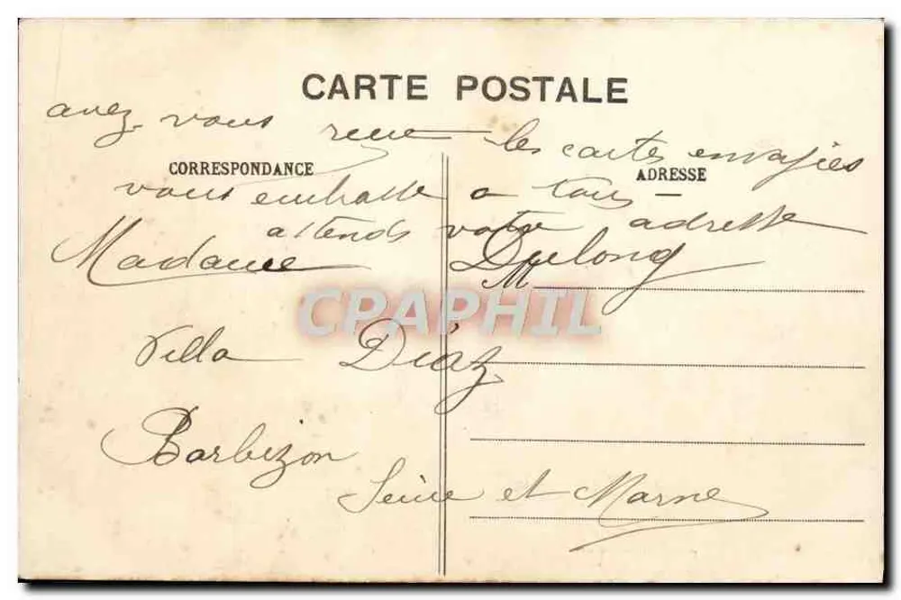 Palast von Fontainebleau — Thronsaal — Verlag unbekannt, Nr. 78 - Rückseite