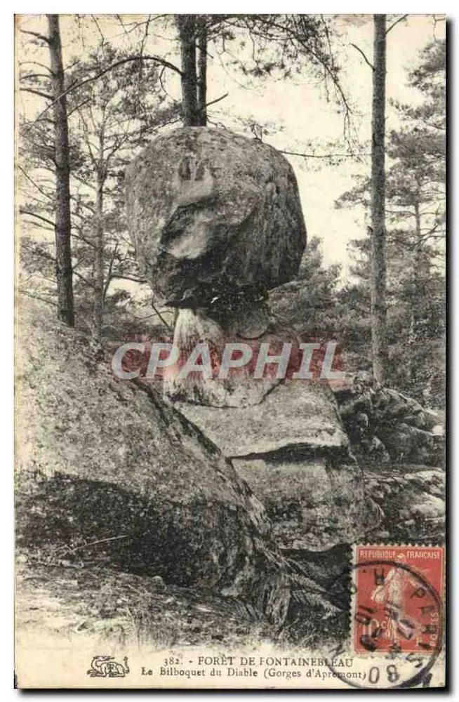 Le Bilboquet du Diable (Gorges d'Apremont) — Forêt de Fontainebleau — Verleger unbekannt, Nr. 382 - Vorderseite