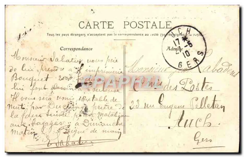 Le Cantal Pittoresque — La tour de Mardogne, Joursac — éditeur Recouals, n° 466 - Verso
