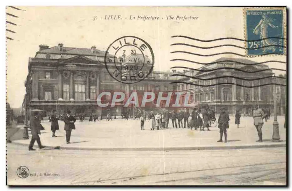 LILLE - A Prefeitura - The Prefecture — editor LS, J. Hautmont, n°7 - Frente