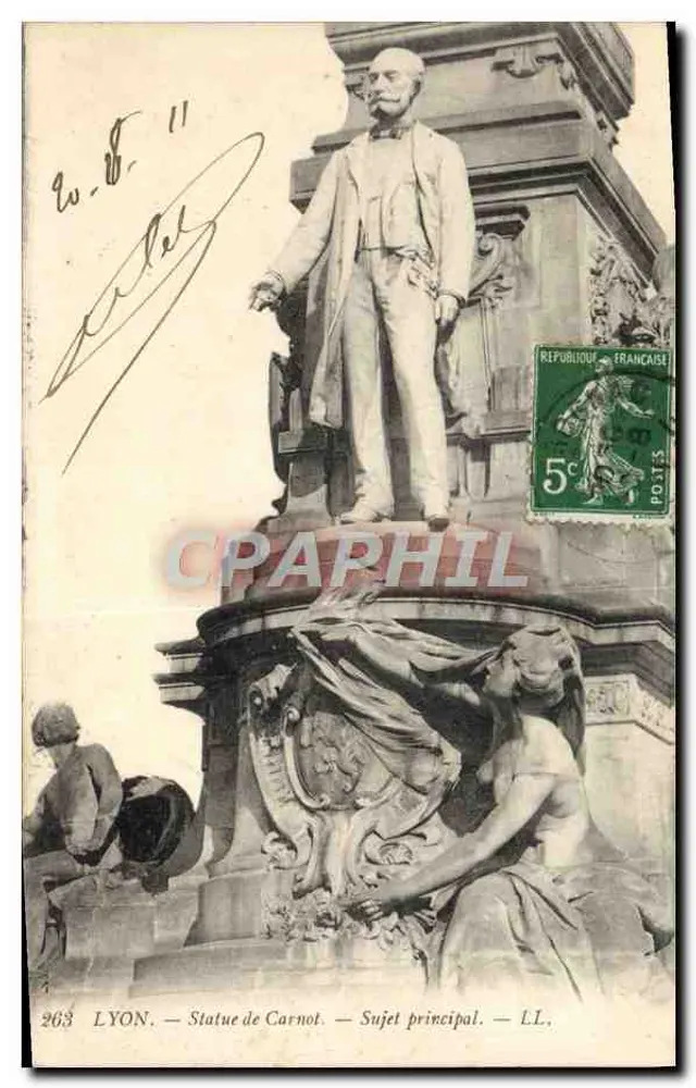 LYON — Estátua de Carnot — Sujeito principal — L.L. - Frente