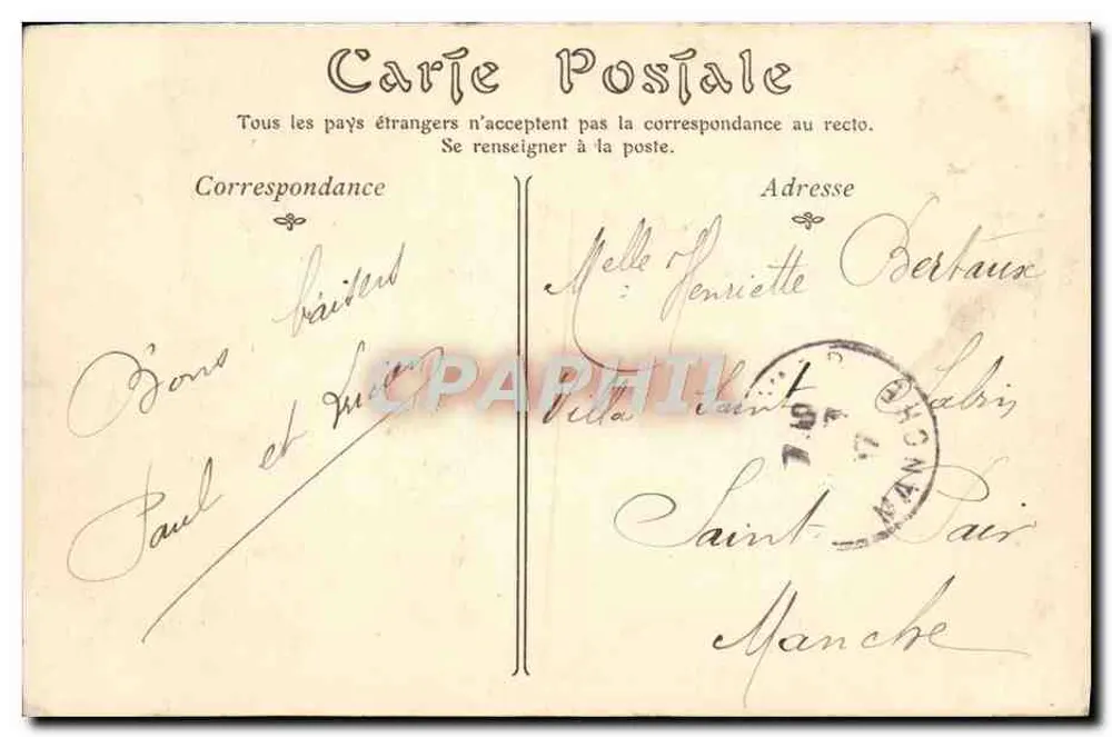 Langrune-sur-Mer — La Digue an einem Sturmtag — ND Phot - Rückseite