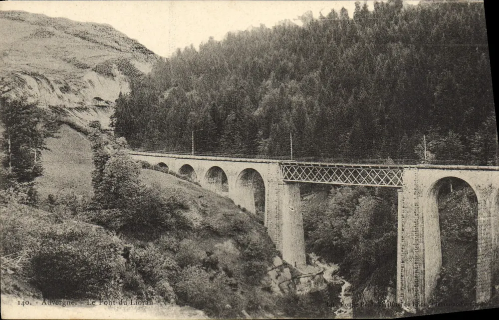 Auvergne - O Ponte do Lioran — vista do viaduto ferroviário - Frente