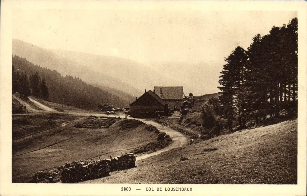 Col de Louschbach — vista do col de 2800 metros — Edição Louis Braun - Frente
