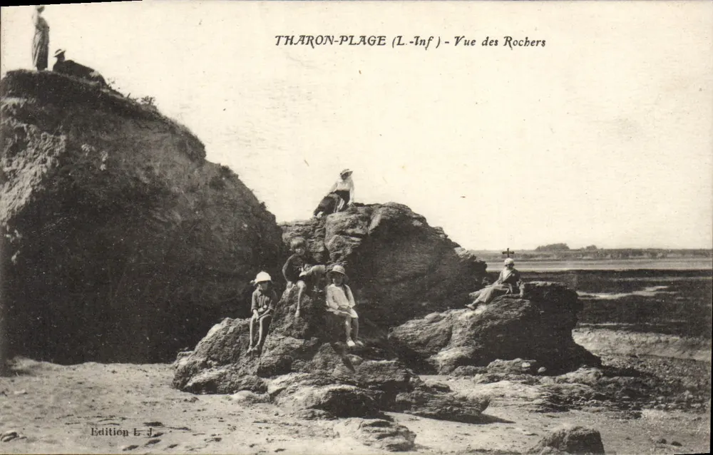 Tharon-Plage (L.-Inf) - Widok na skały — Wydawnictwo L. J. - Awers