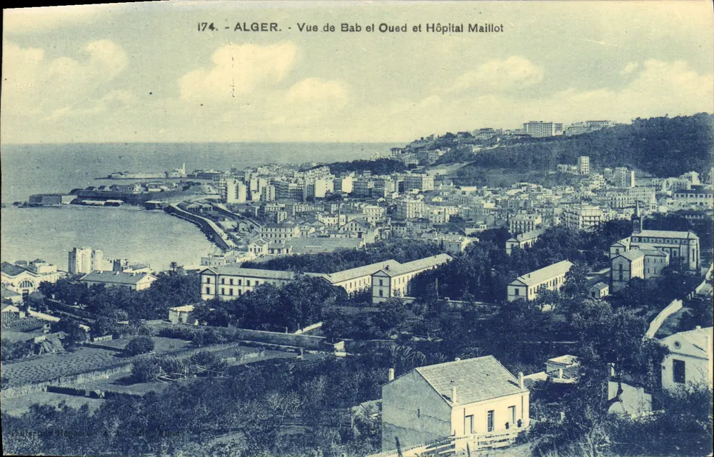 Algier — Ansicht von Bab el Oued und Klinik Maillot — anonymer Verlag, Seriennummer 174 - Vorderseite