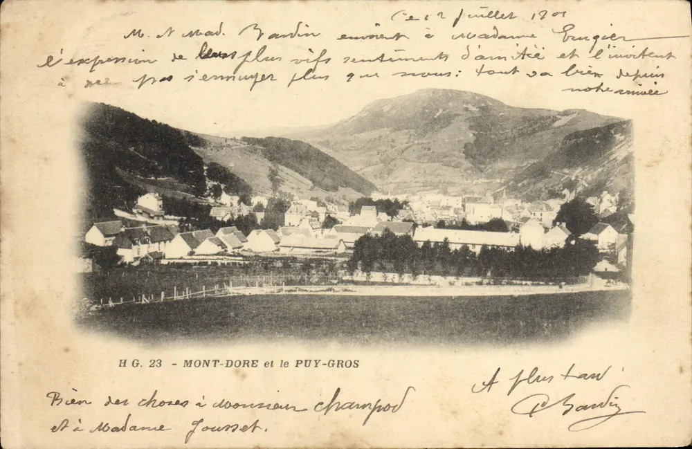 Mont-Dore e o Puy-Gros — H.G. 23 — editor H.G. 23 - Frente