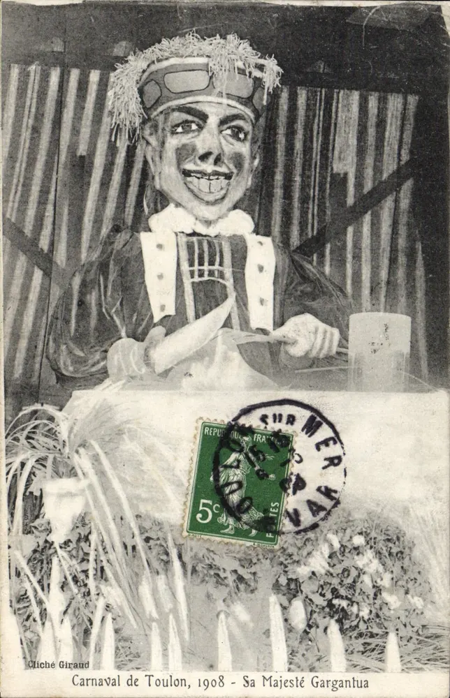 Carnaval de Toulon, 1908 — Sua Majestade Gargantua — Cliché Giraud - Frente